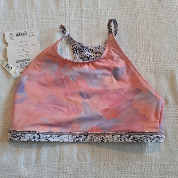 Athleta Girl size 12 or Large reversible bikini top new - Picture 2 of 3